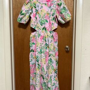 Lilly Pulitzer Pink and Green Floral Dress